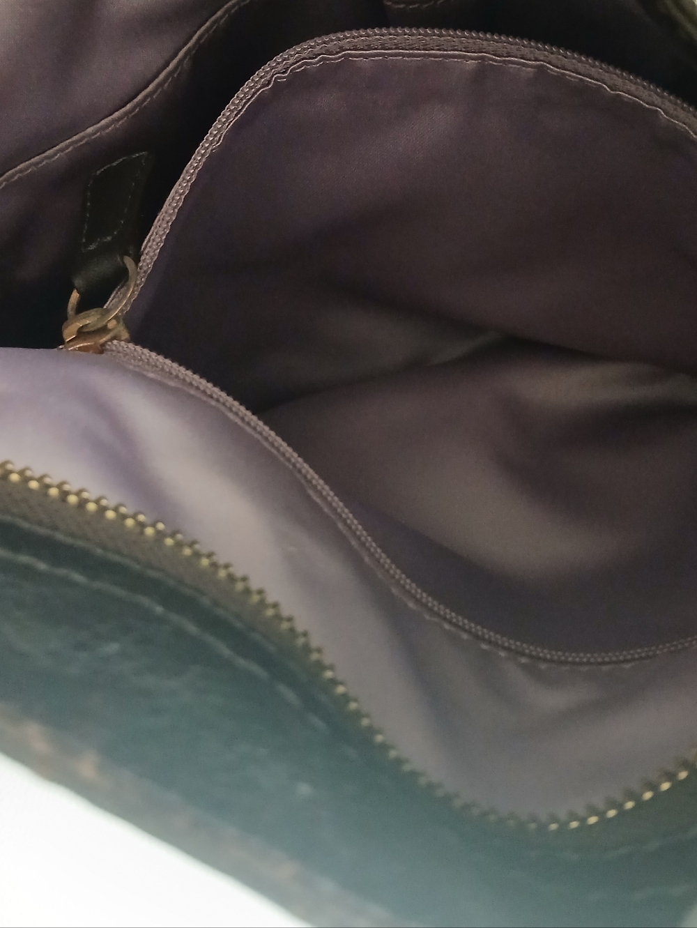 Coach Brown Signature Canvas Shoulder Bag with Dark Brown Leather Trim - Picture 7 of 8